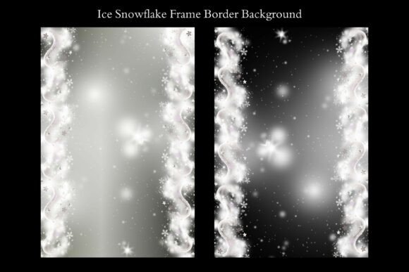 Download Ice Snowflake Frame Border Background - Border background Collection