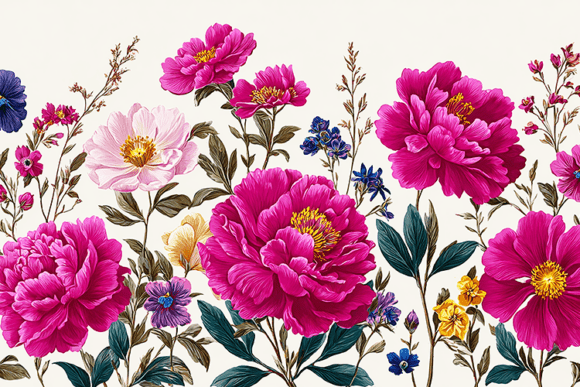 Download Pink Wildflower Border Background - Border background Collection