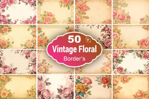 Download Vintage Floral Border Background - Border background Collection