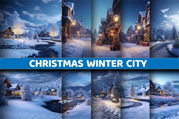 Download Christmas Winter City Background Paper - Premium Resources