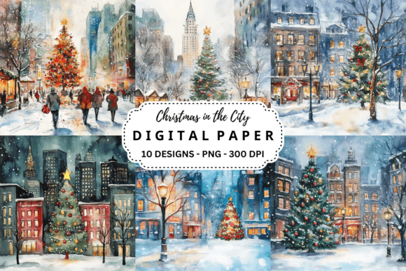 Download Christmas in the City Background - Premium Resources