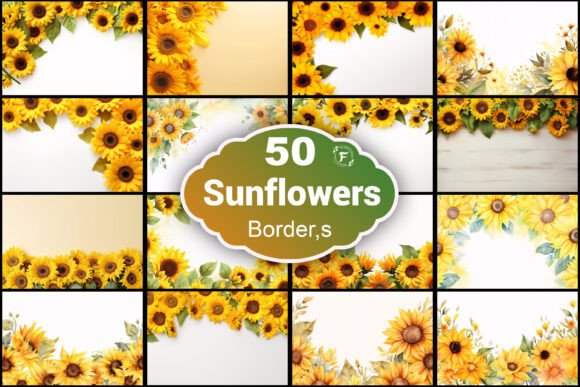 Download Sunflower Border Background - Border background Collection