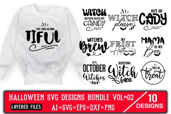 Download Halloween SVG Designs Bundle Vol=02 - Halloween svg designs bundle Collection